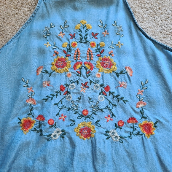 Francescas blue rain embroidered blue top … - Picture 4 of 7